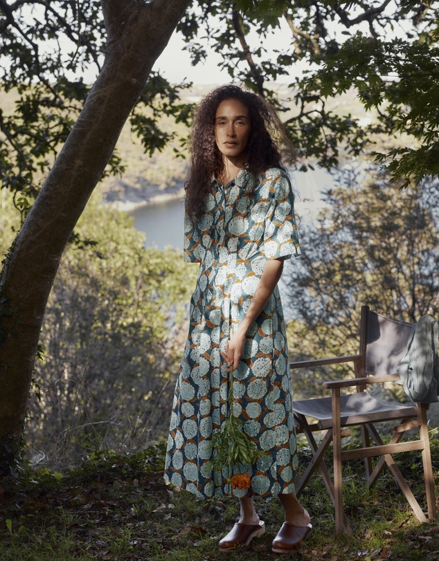 Seasalt - Seasalt Cornwall Blue Wild Liquorice Shirt Dress