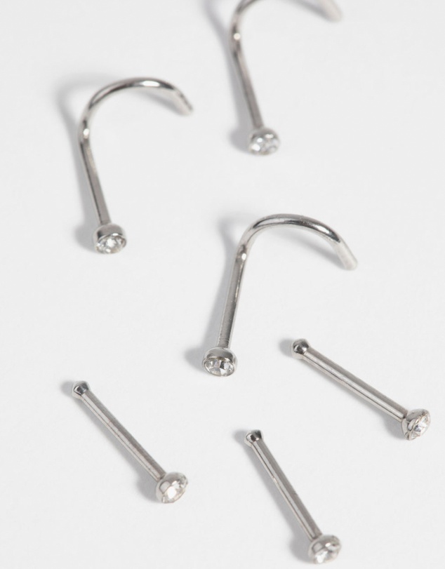 Lovisa - Surgical Steel Nose Studs with Diamantes