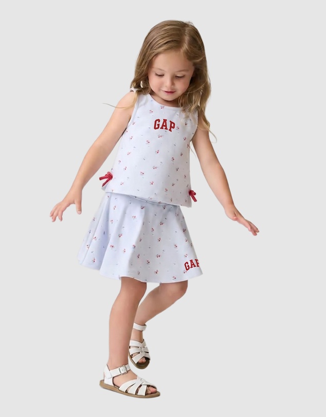 GAP - Print French Terry Bow Tank X Skort Set - Babies-Kids
