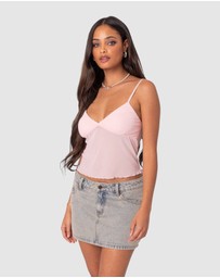 EDIKTED - Serafina Sheer Mesh Tank Top