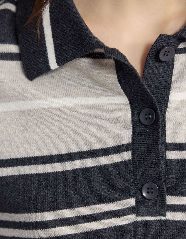 Oxford - Pip Striped Polo Knit