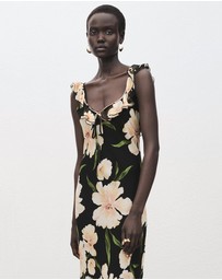 M.N.G - Floral-Print Dress With Ruffle Detail
