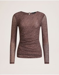 SABA - Ohio High Neck Long Sleeve Mesh Top