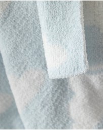 Living Textiles - Chenille Blanket - Blue Clouds