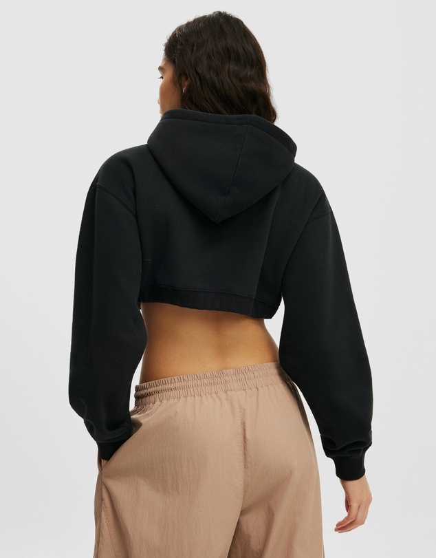 Cotton On Body Active - Plush Micro Cropped Zip Through