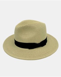 Jacaru - Jacaru 1880 Panama Hat Natural with black ribbon