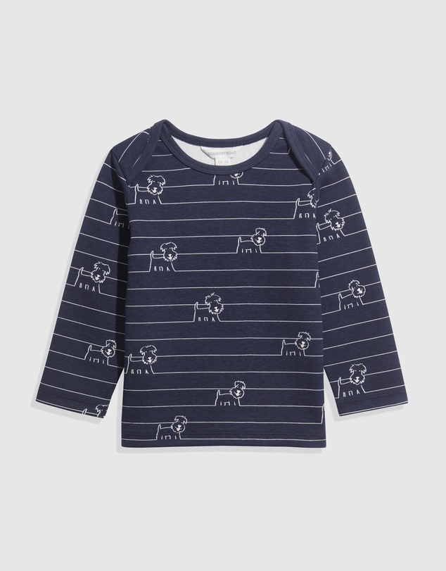 Country Road - Cotton Envelope Stripe Dog T-shirt