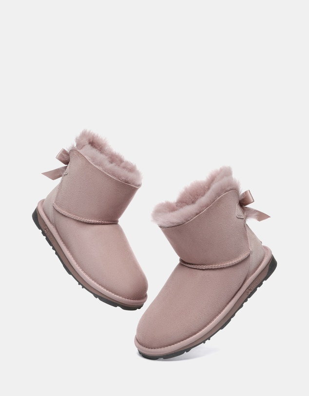 EVERAU - EverAU Ugg Mini Back Bow Sheepskin Upper UGG Boots