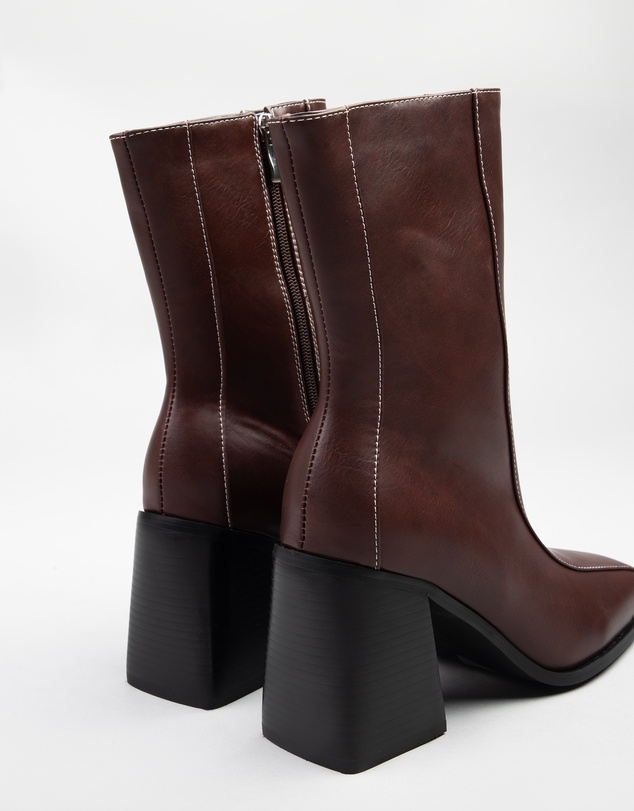 RAID - Jacker high block heeled boots in brown