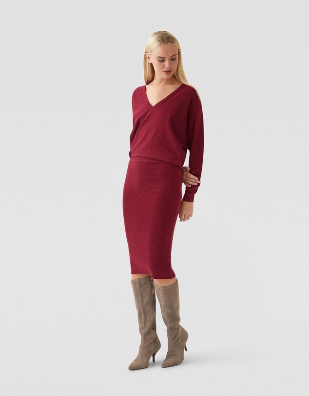 Oxford - Francesca V-Neck Knitted Dress