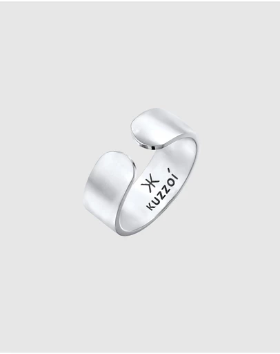 Kuzzoi - ICONIC EXCLUSIVE - Open Polished Band Ring in 925 Sterling Silver