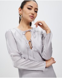 Third Form - Untamed Bias Tie Up Mini Dress