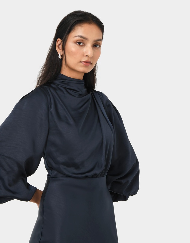 Forcast - Whitney Satin Cowl Neck Dress