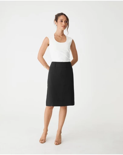 Forcast - Veronica Straight Crepe Skirt