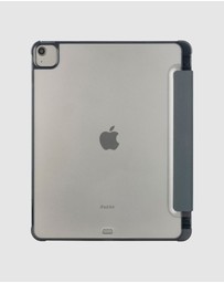 Tucano - Tucano Satin Folio Case Dark Blue for iPad Air 13 Inch M2 2024 with Pencil Holder and Stand