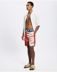 Scotch & Soda - Printed Longer-Length Swim Shorts
