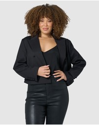 Pink Dusk by Curve Project - Gimme More Cropped Blazer
