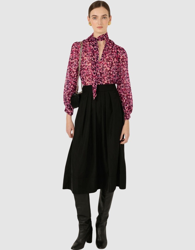 SACHA DRAKE - Pleated A-Line Skirt
