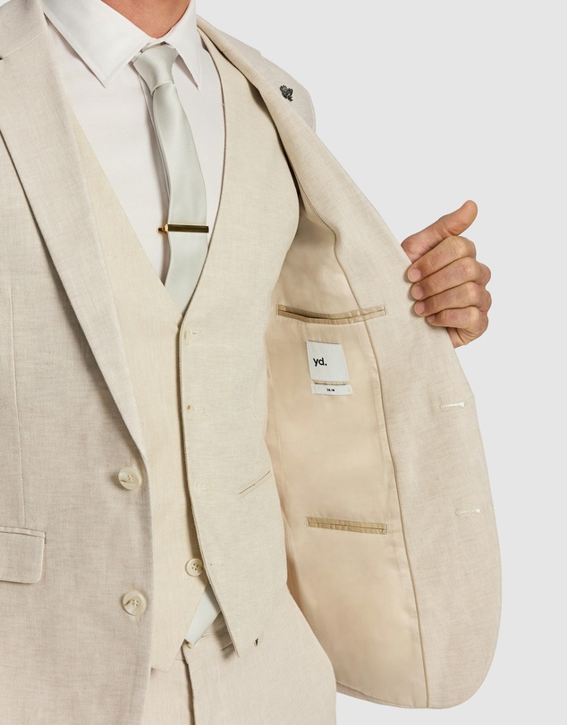 yd. - Carter Stretch Linen Blend Slim Suit Jacket
