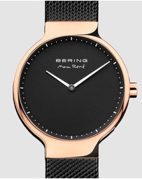 Bering - Ladies Max René 31mm Rose Gold Black Watch