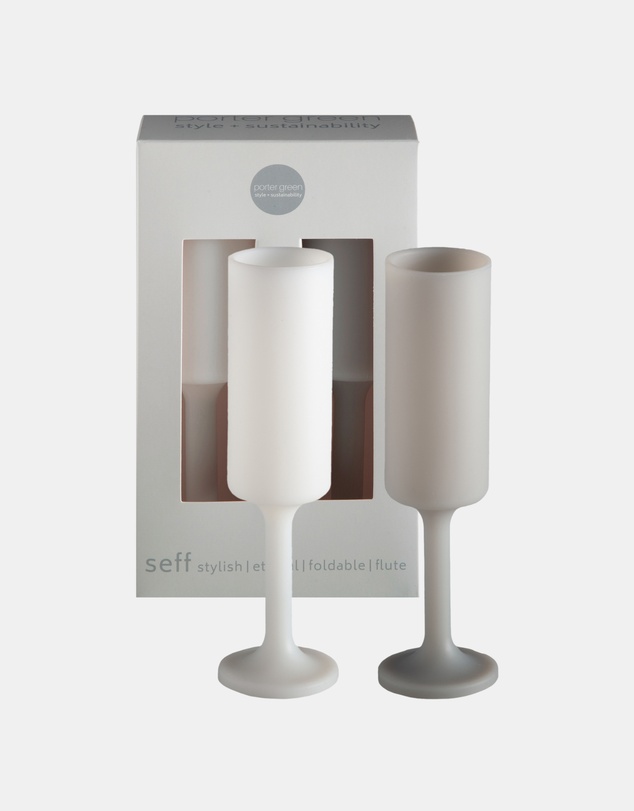 porter green - seff | silicone unbreakable champagne flutes