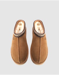 AusWooli Ugg Boots - Mentone Sheepskin Wool Ankle Braid Platform Slippers