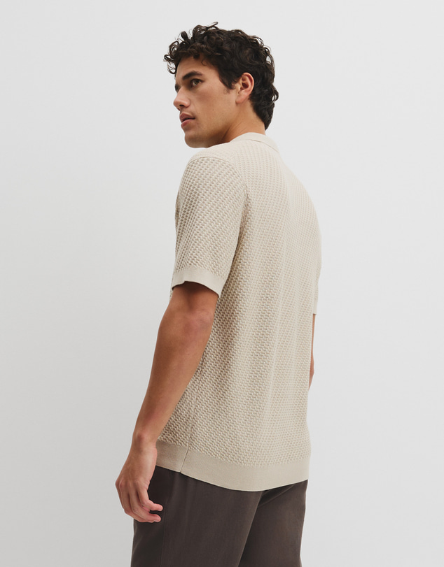 Country Road - Australian Cotton Basket Knit Polo
