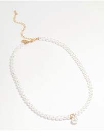 Lovisa - Gold Plated Pearl Cubic Zirconia Necklace