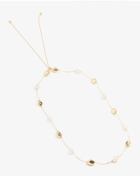 Lovisa - Gold Plated Freshwater Pearl Molten Station Adjustable Necklace