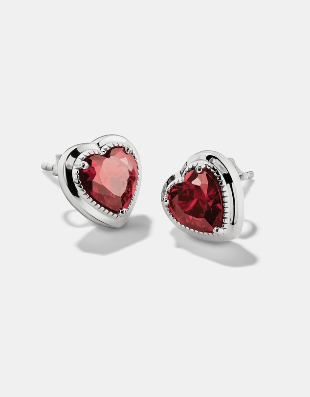 THOMAS SABO - THOMAS SABO Small Red Heart Stud Earrings Silver