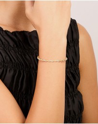 Lovisa - Waterproof Gold Plated Stainless Steel Twist Detail Open Wrist Cuff