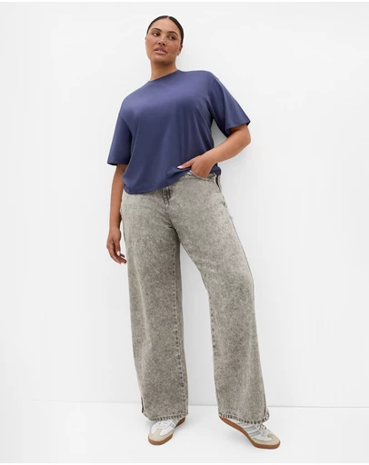 City Chic - Oversized Crew Neck Tee