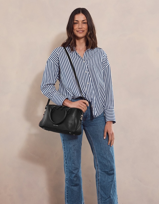 Pierre Cardin - Pierre Cardin Laides Leather Tote Crossbody Bag