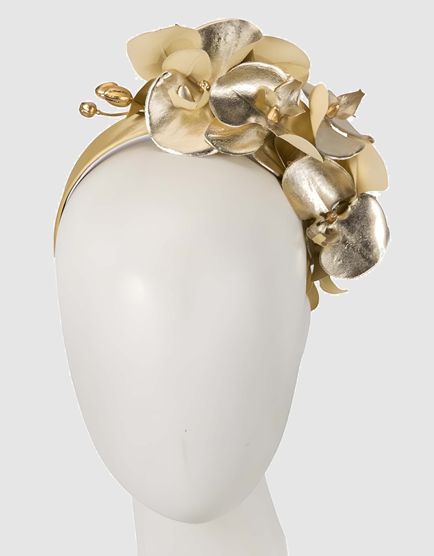 Max Alexander - Gold Orchid Racing Fascinator