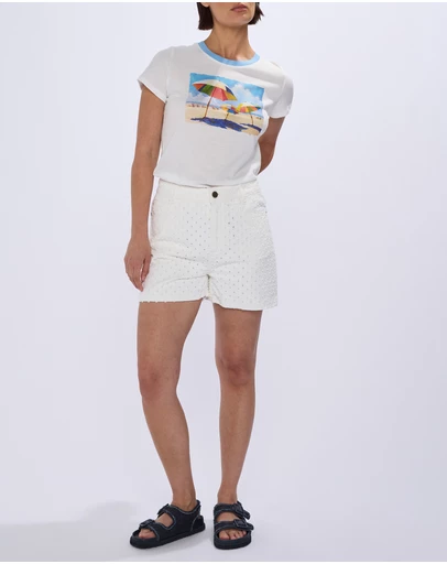 Marcs - Mako Embroidered Denim Shorts