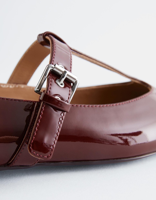 & Other Stories - T-Bar Leather Ballet Flats