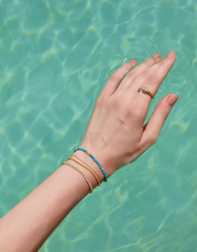 Ania Haie - Gold Textured Chain Bracelet