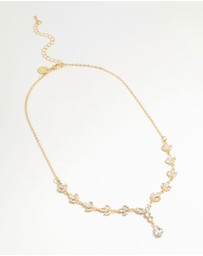 Lovisa - Gold Plated Cubic Zirconia Marquise Vine Y-Necklace