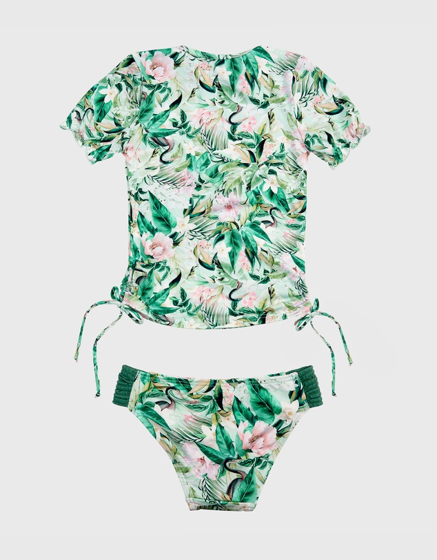 Aqua Blu Kids - Marabou Short Sleeve Rash Vest Set - Kids