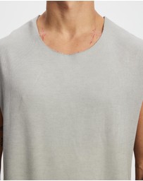 Surrounded By Ghosts - The Santite Crew Knit Raw Neck Vest