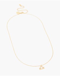 Lovisa - Waterproof Gold Plated Stainless Steel Cubic Zirconia Libra  Zodiac Sign Necklace