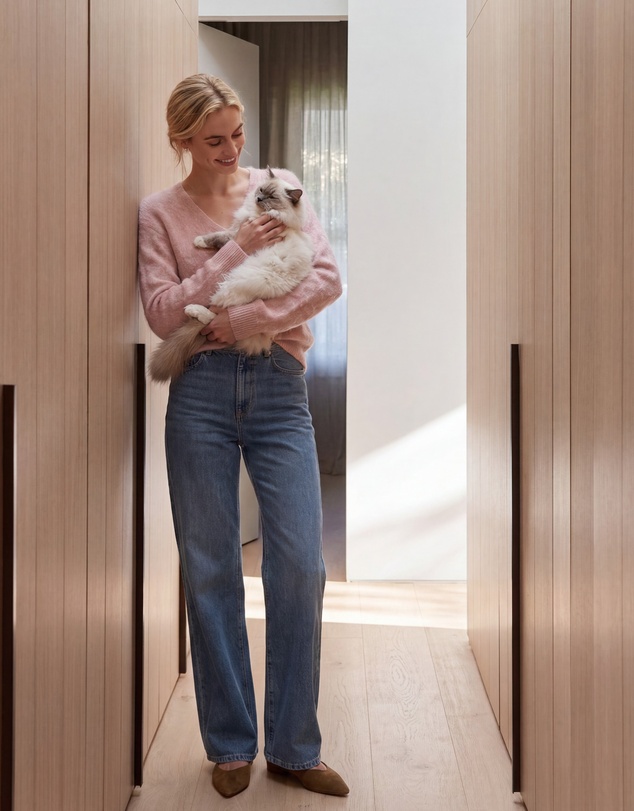 SILK MAGNOLIA - Cashmere/Silk V-Neck Jumper
