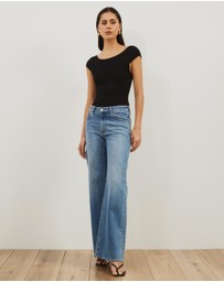 Atmos&Here - Kayla Off Shoulder Rib Knit Top
