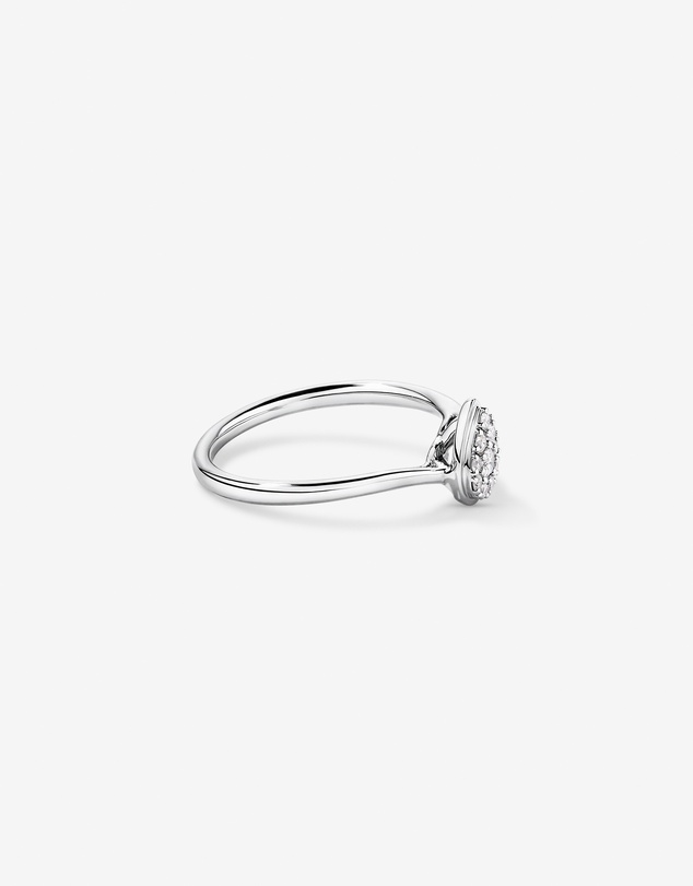 Michael Hill - 0.15 TW Diamond Pear-Shaped Promise Ring in Sterling Silver