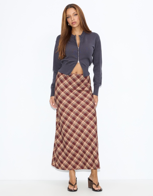 Dazie - Ashley Double Knit Zip Cardigan