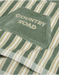Country Road - Cotton Stripe Logo Poncho