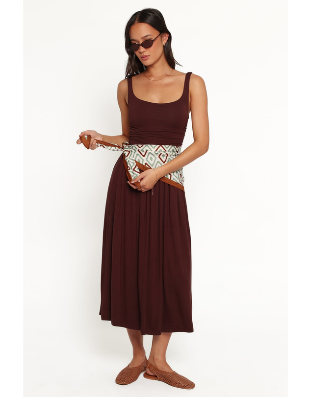 Petal & Pup - Loxley Midi Dress - Brown
