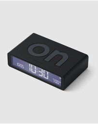 Lexon - Lexon Flip Classic Reversible Alarm Clock - Black