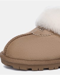 EVERAU - Australian Shepherd Ugg Waffle Slipper Sheepskin Upper House Shoes