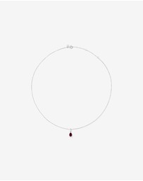 Michael Hill - Pear Cut Created Ruby Pendant and Drop Earring Set in Sterling Silver